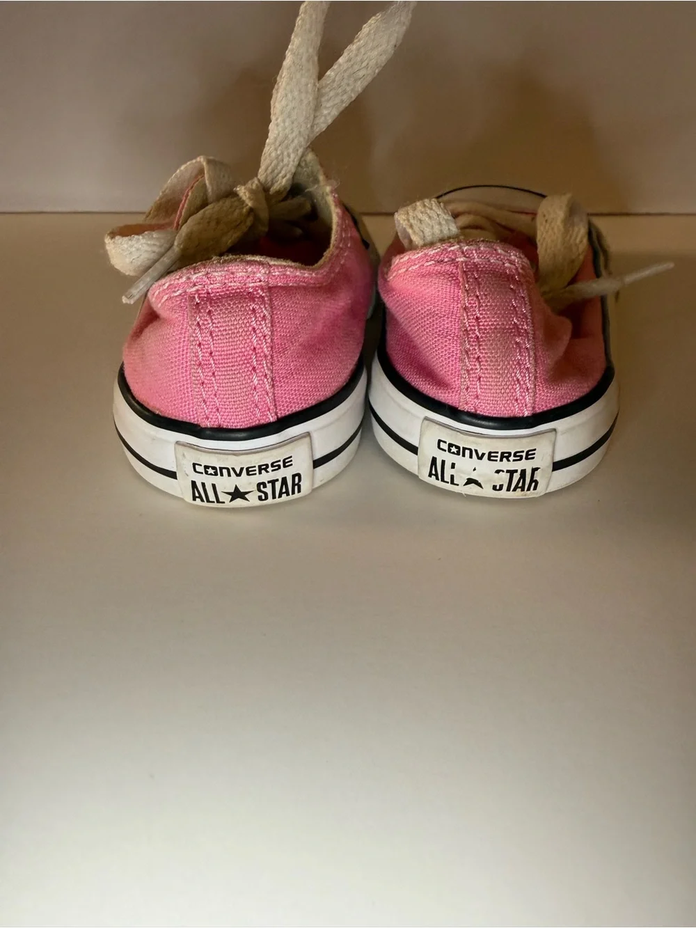 Converse Kids Pink Canvas Low-Top Sneakers with White Trim